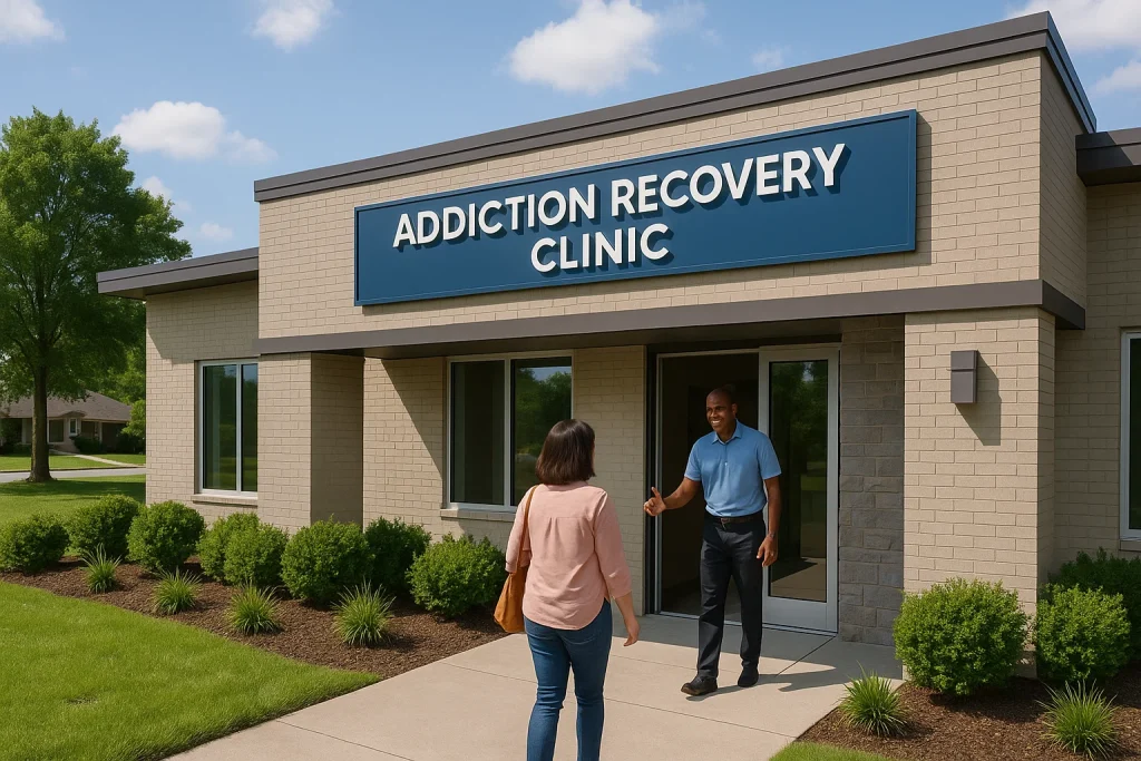Outpatient addiction treatment clinic in Nashville with welcoming staff and modern facility