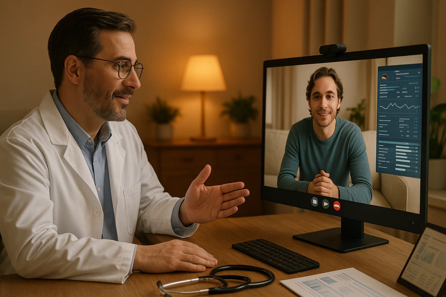 Tennessee patient in a private telehealth appointment with an addiction doctor