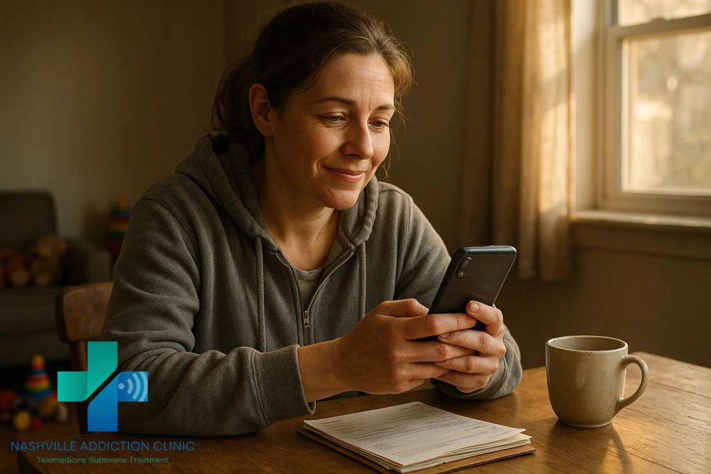Tennessee patient receiving MAT help virtually from home.
