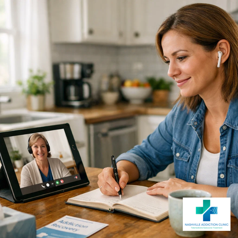 Tennessee patient using insurance for online rehab appointment