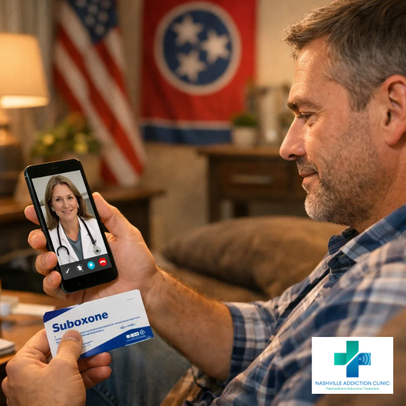 Online Suboxone treatment telemedicine appointment in Tennessee